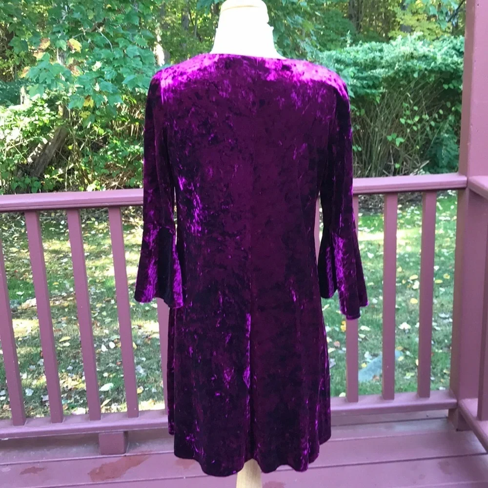 Eliza J SZ 8, dark majenta velvet dress . - Picture 4 of 8